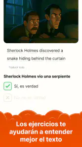 Clew: aprende inglés leyendo screenshot