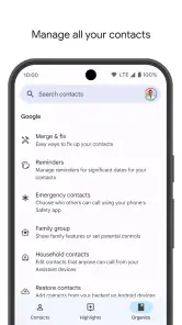 Contactos screenshot