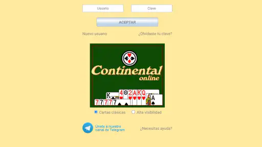 Continental (juego de cartas) screenshot
