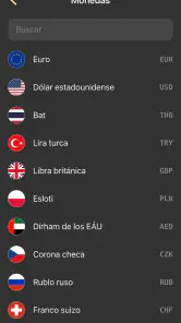 Conversor de divisas screenshot