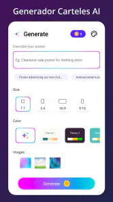 Crear carteles AI Poster maker screenshot