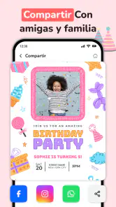 Crear Invitación de Cumpleaños screenshot