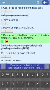 Crucigrama en español screenshot