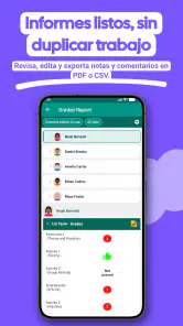 Cuaderno del profesorado screenshot