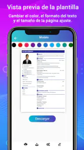Currículum vítae: Crear CV PDF screenshot
