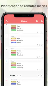 Diario Comida Planificador screenshot