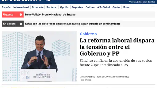 Diario La Razón screenshot