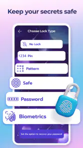 Diario secreto con contraseña screenshot