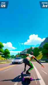 Downhill Skate Race ― Carreras screenshot