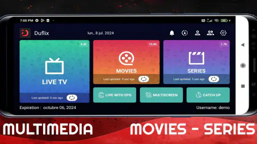 Duflix - IPTV player screenshot