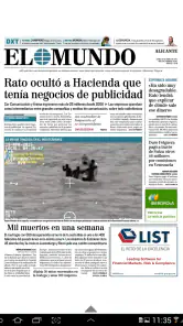 El Mundo Edición Impresa screenshot
