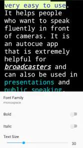 Elegant Teleprompter Pro screenshot
