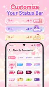 Emoji Battery & Shimeji Pets screenshot