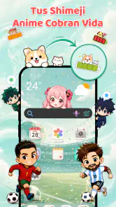 Emojis Batería & Shimeji Anime screenshot