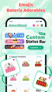 Emojis Batería & Shimeji Anime screenshot