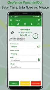 Employee Time Clock w/ GPS, Sc screenshot