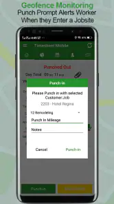 Employee Time Clock w/ GPS, Sc screenshot