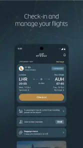 Etihad Airways screenshot