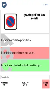 Examen coche B conducir España screenshot