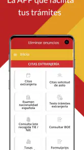 Extranjería App screenshot