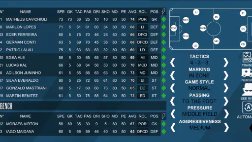 F11 Football Manager screenshot