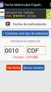 Fecha de Matriculación España screenshot