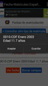 Fecha de Matriculación España screenshot