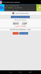Fecha de Matriculación España screenshot