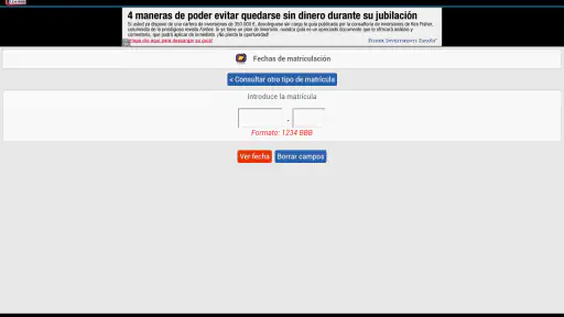 Fecha de Matriculación España screenshot