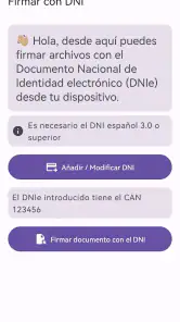 Firmar DNI 2026 - Documentos screenshot