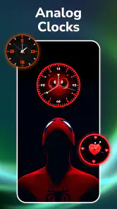 Fondo de pantalla reloj neón screenshot