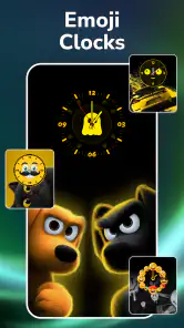 Fondo de pantalla reloj neón screenshot