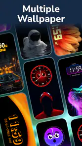 Fondo de pantalla reloj neón screenshot