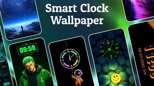 Fondo de pantalla reloj neón screenshot