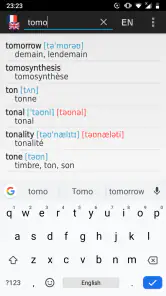 French - English offline dict. screenshot