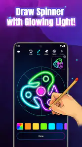 Glow Spinner: Finger Draw Art screenshot