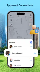 GPS Location Sharing on Phone screenshot