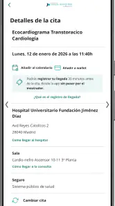 H. U. Fundación Jimenez Díaz screenshot