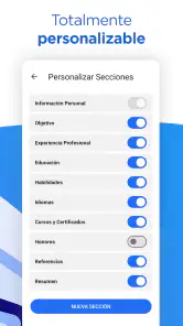 IA Crear Currículum - CV PDF screenshot