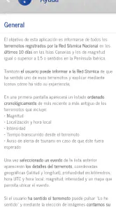 IGN Terremotos screenshot
