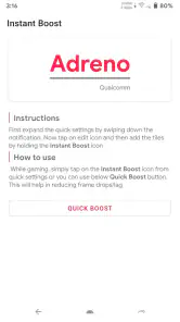 Instant Boost : Addon screenshot