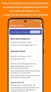 Interinos CV. Bolsas Educación screenshot