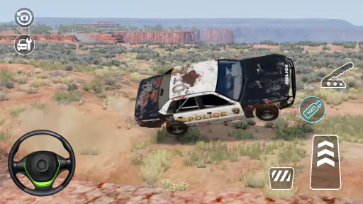 Jumping Car Damage Test Game screenshot