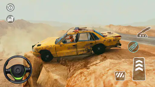 Jumping Car Damage Test Game screenshot