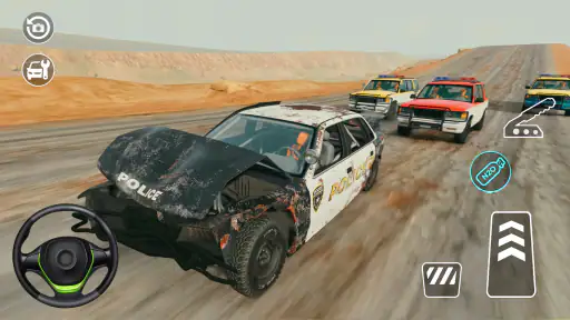 Jumping Car Damage Test Game screenshot