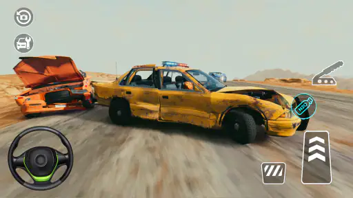 Jumping Car Damage Test Game screenshot