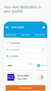 KLM - Reservar un vuelo screenshot