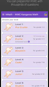 kMath - IKMC Kangaroo Math screenshot