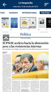LA VANGUARDIA EDICIÓN IMPRESA screenshot