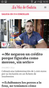 La Voz de Galicia screenshot
